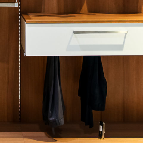 Trousers hanging rails integrated with pull-out